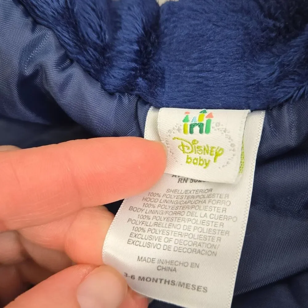 Disney‎ baby Tigger fuzzy winter one piece size 3-6 months